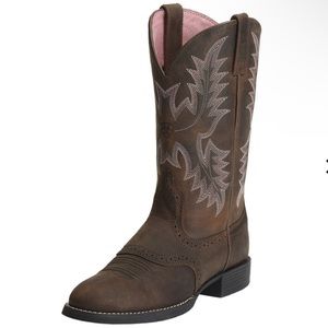 Ariat 29427 Boots Heritage Stockman Cowboy Women's Brown Leather 6.5B WOMENS
